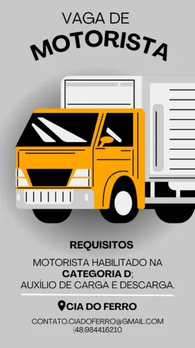 MOTORISTA CAMINHÃO PLATAFORMA