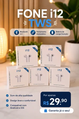 Fone sem fio i12