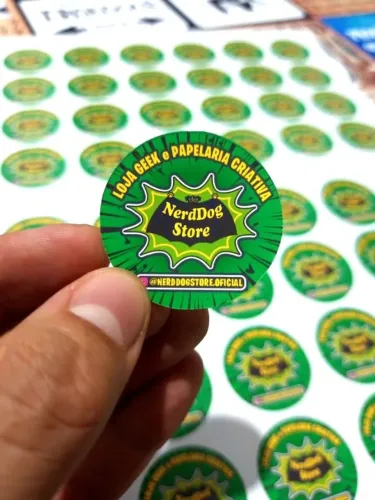 Adesivos Personalizados Redondos - Divulgação Campanha Lojas Política - NerdDog Store