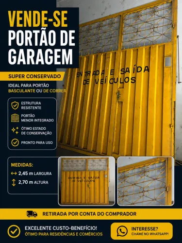 Portão de Garagem Preço de desapego 