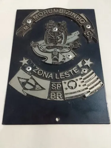 Placa comemorativa de decoração em homenagem ao morumbizinho zona leste 17 cm x 12