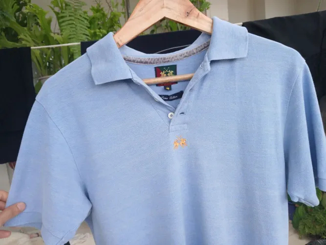 Polo La Martina Pima Cotton azul original P