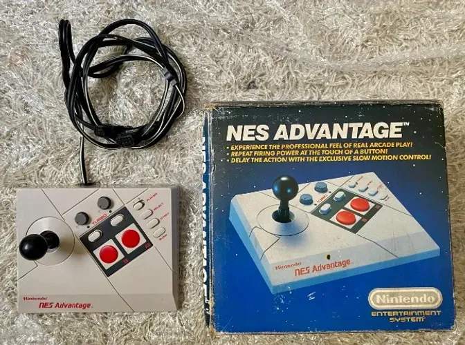 Controle NES Advantage Nintendo (1987) - Completo na Caixa - Item de Colecionador
