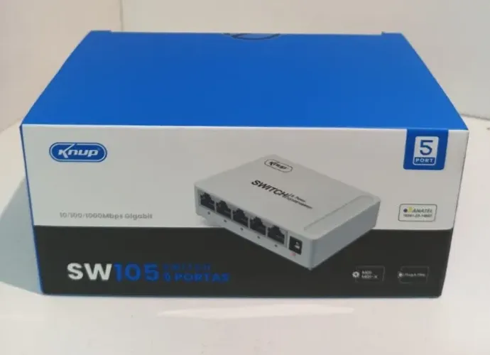 Switch 5 Portas Gigabit De Rede Hub 1000mbps Rj45 Bivolt Lan