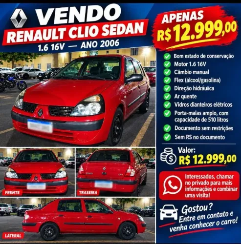 Renault Clio Authentique Hi-flex 1.6 16V 3P 2006