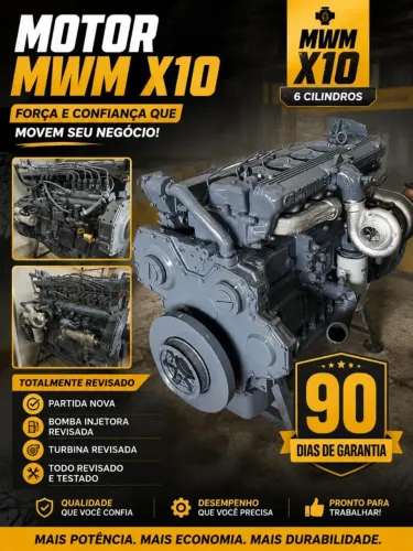 Motor MWM X10 6 CILINDROS TURBINADO