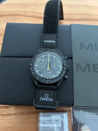 Moonswatch Mission to Mercury Ponteiros Dourados - Omega x Swatch