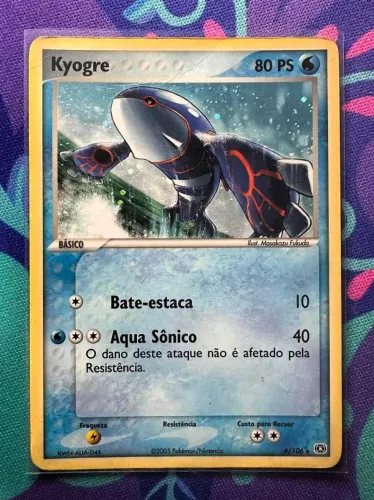 Carta Kyogre Foil D Bonito Pokemon TCG