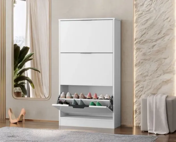130-Sapateira Aurora 3G Branco Brilho 1V Rud Rack sr