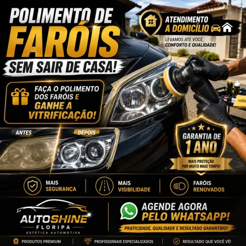 Polimento de Farol com Vitrificação! VAMOS ATÉ VOCÊ!