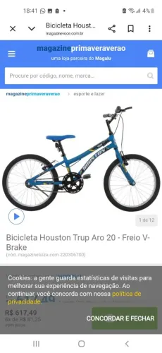 Bicicleta Aro 20 Houston - Seminova