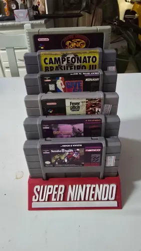 6 jogos snes e suporte
