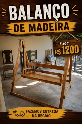 Balanço de madeira