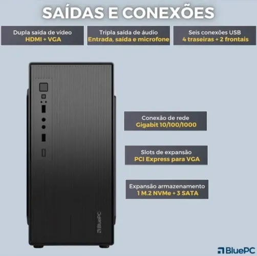 Computador completo top inter core i5 457,8gb RAM,SSD 256GB,Bivolt,Monitor 20? LED 75hz