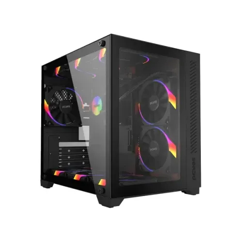 Gabinete Gamer Pcyes Forcefield Black Vulcan - Gffbvp