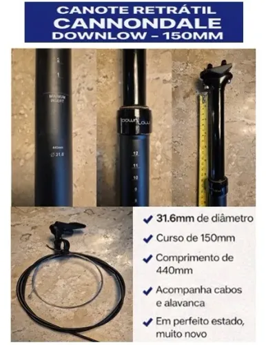 Canote Retratil Cannondale Downlow 150mm 31.6mm Completo