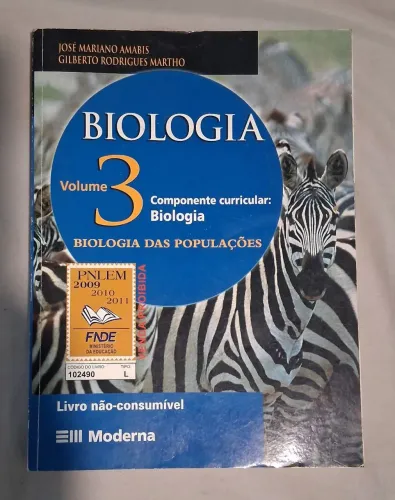 Livro de Biologia Volume 3 da Editora Moderna