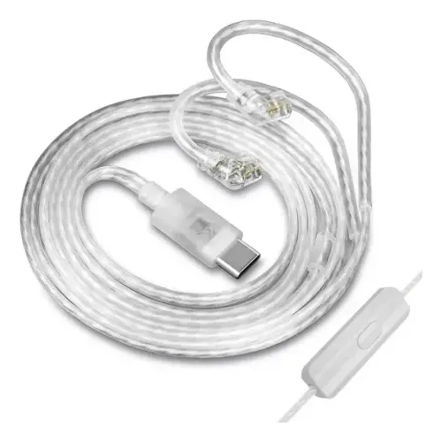 kz cabo fone de ouvido type-C Usb C prata com microfone