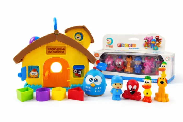 Fazendinha Da Galinha Pintadinha + Miniaturas Pocoyo Cardoso