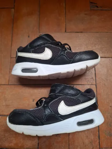 Tênis Nike Air Max SC Infantil Original Pouco Usado Tam 25 BR  Preto c/ Branco
