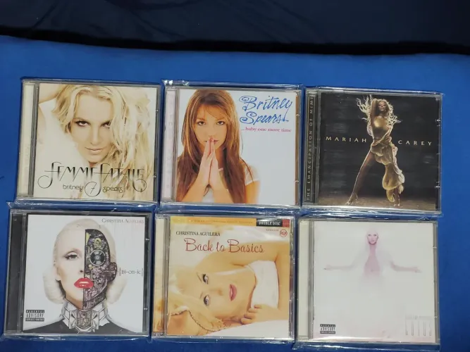 Kit CD Britney Spears, Christina Aguilera, Mariah Carey (Combo de CDs)