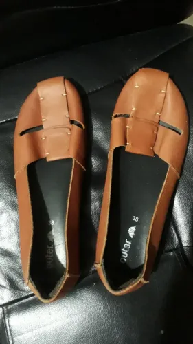 Sapato Outer feminino de couro, cor marrom - 38 - brechó  - usado
