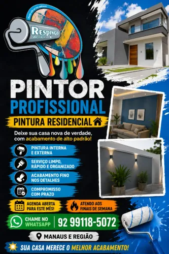 ? PINTOR PROFISSIONAL | PINTURA RESIDENCIAL ? Deixe sua casa nova de verdade, com acabam