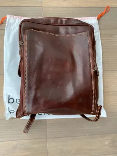 Mochila italiana couro legítimo