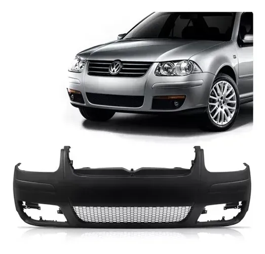 Parachoque Dianteiro Volkswagen Bora 2008 à 2011 - Preto Liso - Loma Plast 