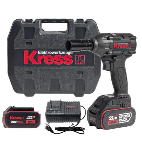 Chave de Impacto 1/2 Pol. 20V Brushless com Maleta e Acessórios.Kress