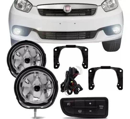 Kit Farol de Milha Fiat Grand Siena 2012 à 2016 - ShockLight - 090810