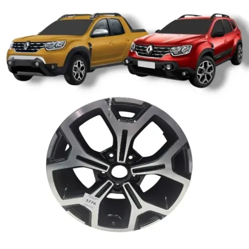 Roda Aro 17 Renault Duster Oroch 5x114,3 2021 com detalhe    etq3776