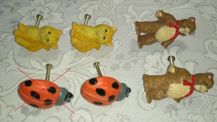 Puxadores de gaveta em forma de animais para quarto de criança