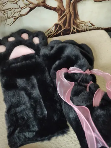 Luvas de Gatinho Felpudas ( 50 cm)<br>
