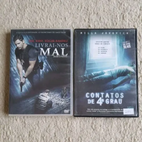 DVD Livrai-Nos do Mal (Eric Bana) + Contatos de 4º Grau (Milla Jovovich) - Locadora