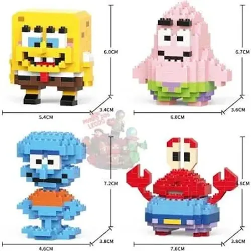 Bob Esponja Micro blocos de montar caranguejo 