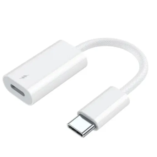 Adaptador Lightning Fêmea para Usb-C Macho Carregamento Rápido 60W para iPhone 15 16 iPad