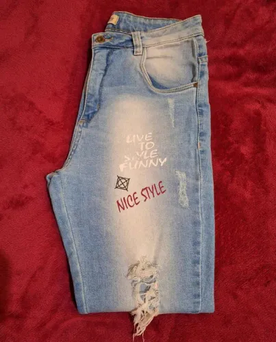 Jeans Destroyed Live to Style Funny