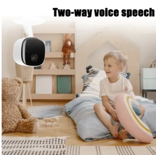 Câmera de segurança WiFi inteligente 1080P com visão noturna, monitoramento remoto via App