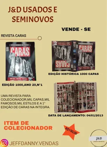 Revista Caras - edição histórica - 1000 capas