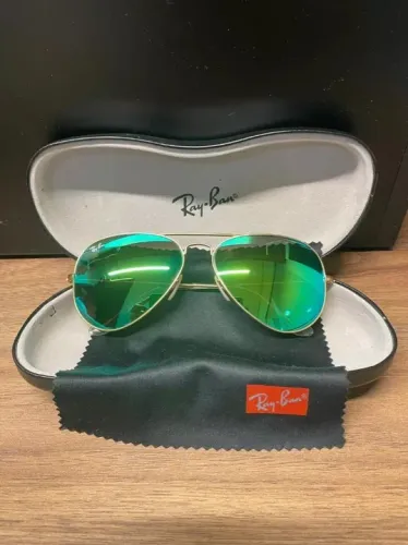 Óculos Rayban Aviador 3025l Verde Espelhado