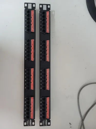 2x Painel Patch Panel 24 Portas Cat5e AMP