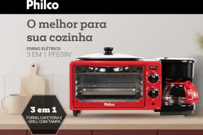 Forno elétrico 3 em 1