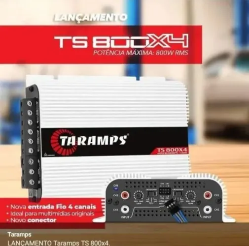 Módulo amplificador taramps TS 800x4 RMS Para som Automotivo