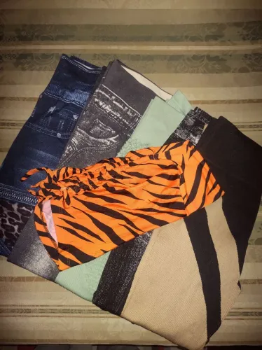 Calças legging e short lote 6 peças 75,00