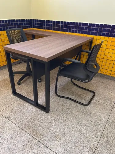 Mesa em L para Escritório 1.50x1.50 - LOJA IKONMIXOFFICE