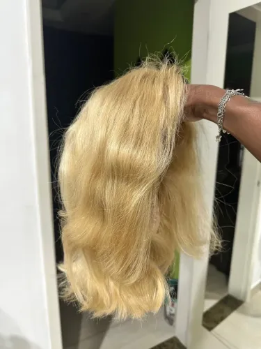 Lace front cabelo humano loiro 45 cm 