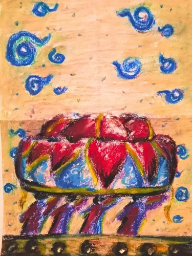 Arte em Pintura giz pastel - Okinawa Asia