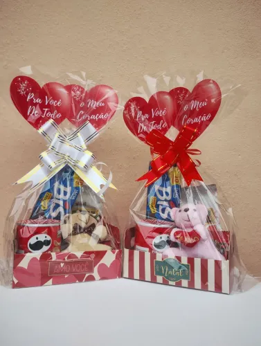 Cesta de Chocolate, ursinho, Bombons , cesta de Presente 