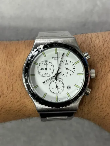 Relógio Swatch Chrono série prata
